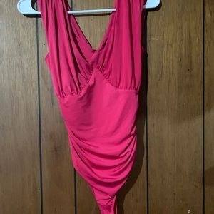 Hot pink express body suit